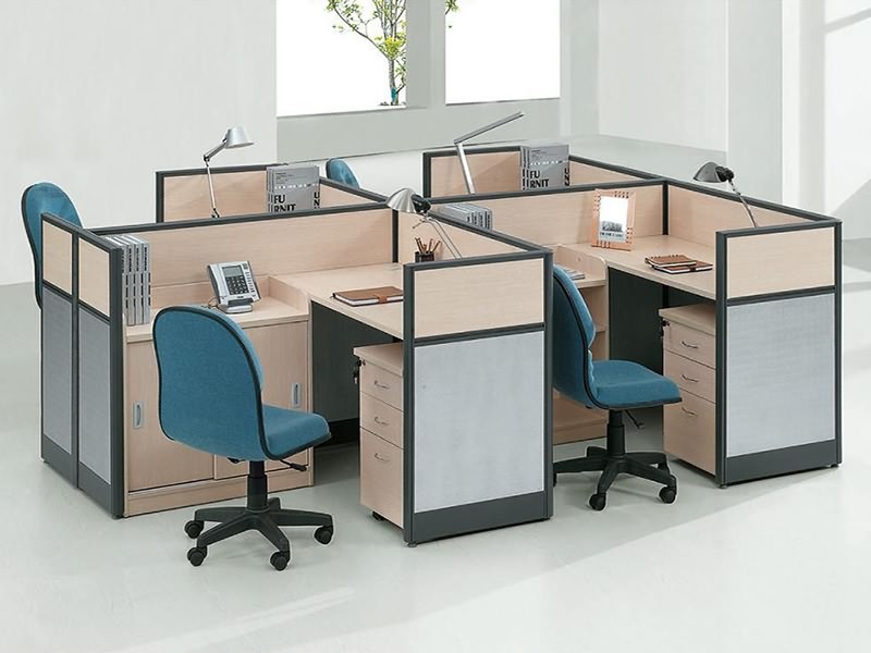 板式家具生產線加工的辦公隔間樣品
