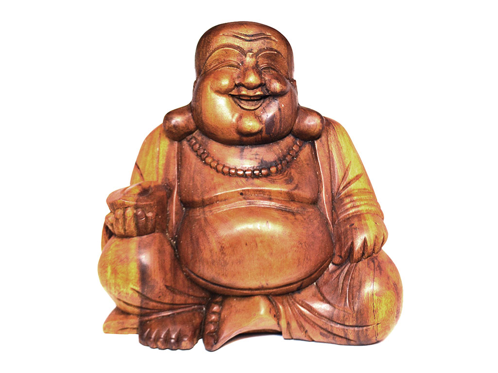 3D 雕刻大型木笑佛