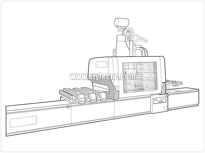 帶有壓力敏感保險杠的 C 型框架/懸臂機 帶有壓力敏感保險杠的 C 型框架/懸臂機