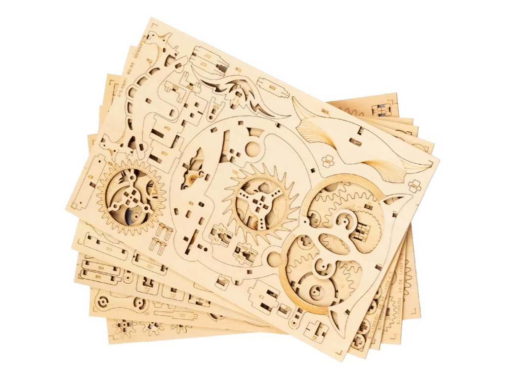 激光切割 3D 木制拼裝拼圖