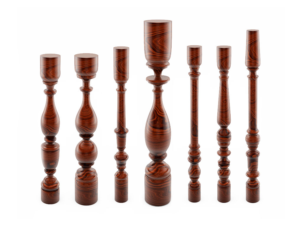 數控木工車床車削木樓梯柱