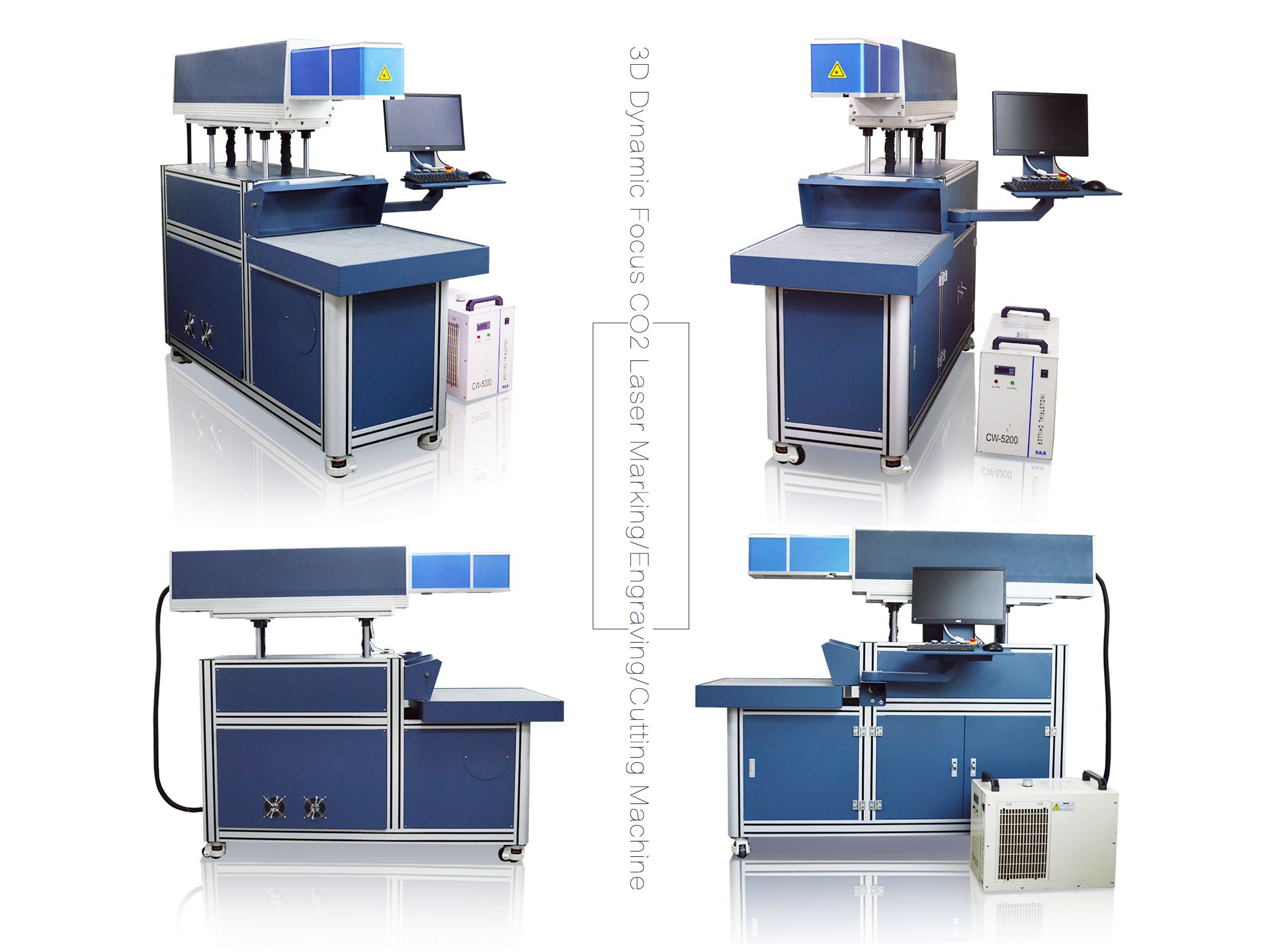 3D 動態焦點 CO2 激光打標/雕刻/切割機 200W 高功率射頻激光管 3D 動態焦點 CO2 激光打標/雕刻/切割機 200W 高功率射頻激光管