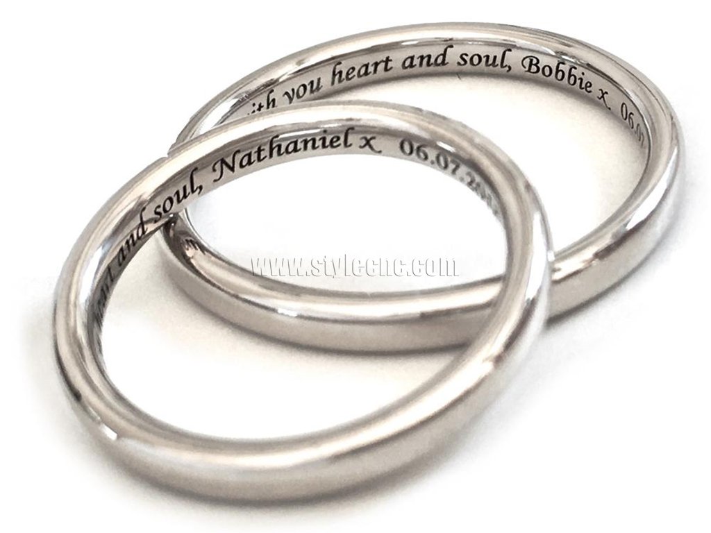 金色經典結婚戒指激光雕刻機