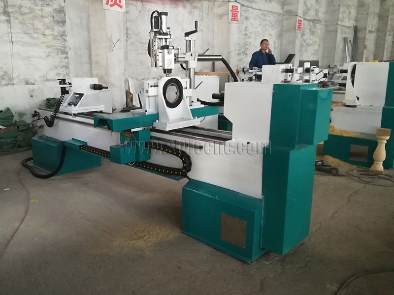 四軸數控木工車床 3D 車削、銑削、拉削