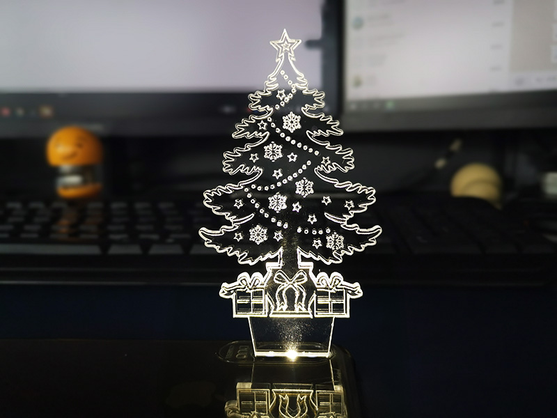 激光雕刻切割 3D 亞克力圣誕飾品
