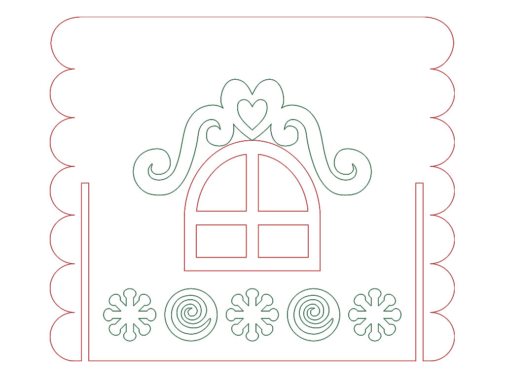 激光切割 3D 姜餅屋設計