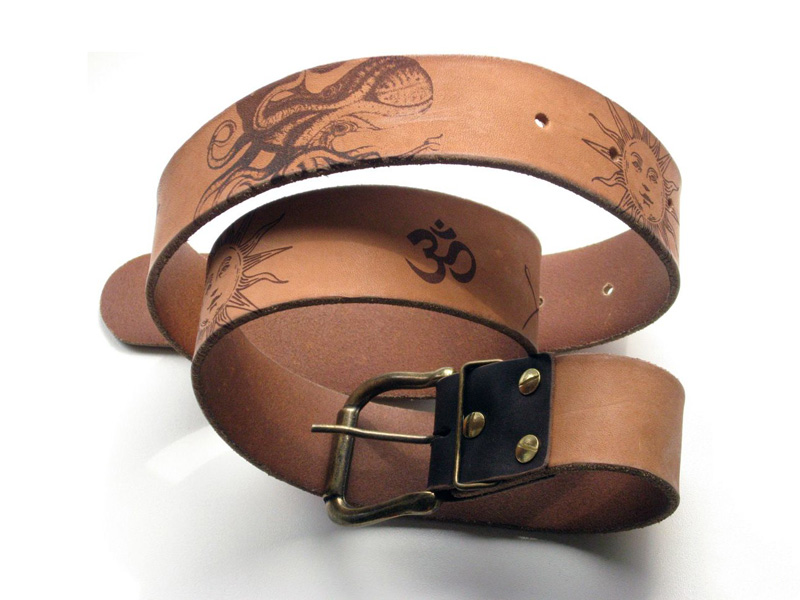 CO2 激光雕刻真皮腰帶