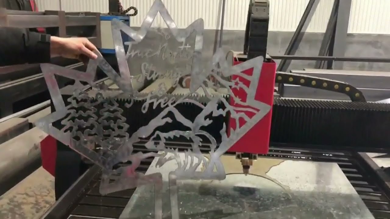 4x8 數控等離子水臺切割金屬板 4x8 數控等離子水臺切割金屬板