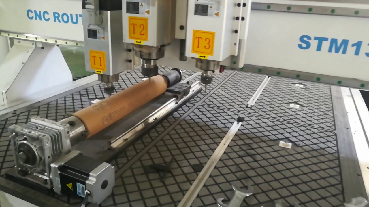 帶車床附件的氣動自動換刀數控雕刻機 帶車床附件的氣動自動換刀數控雕刻機