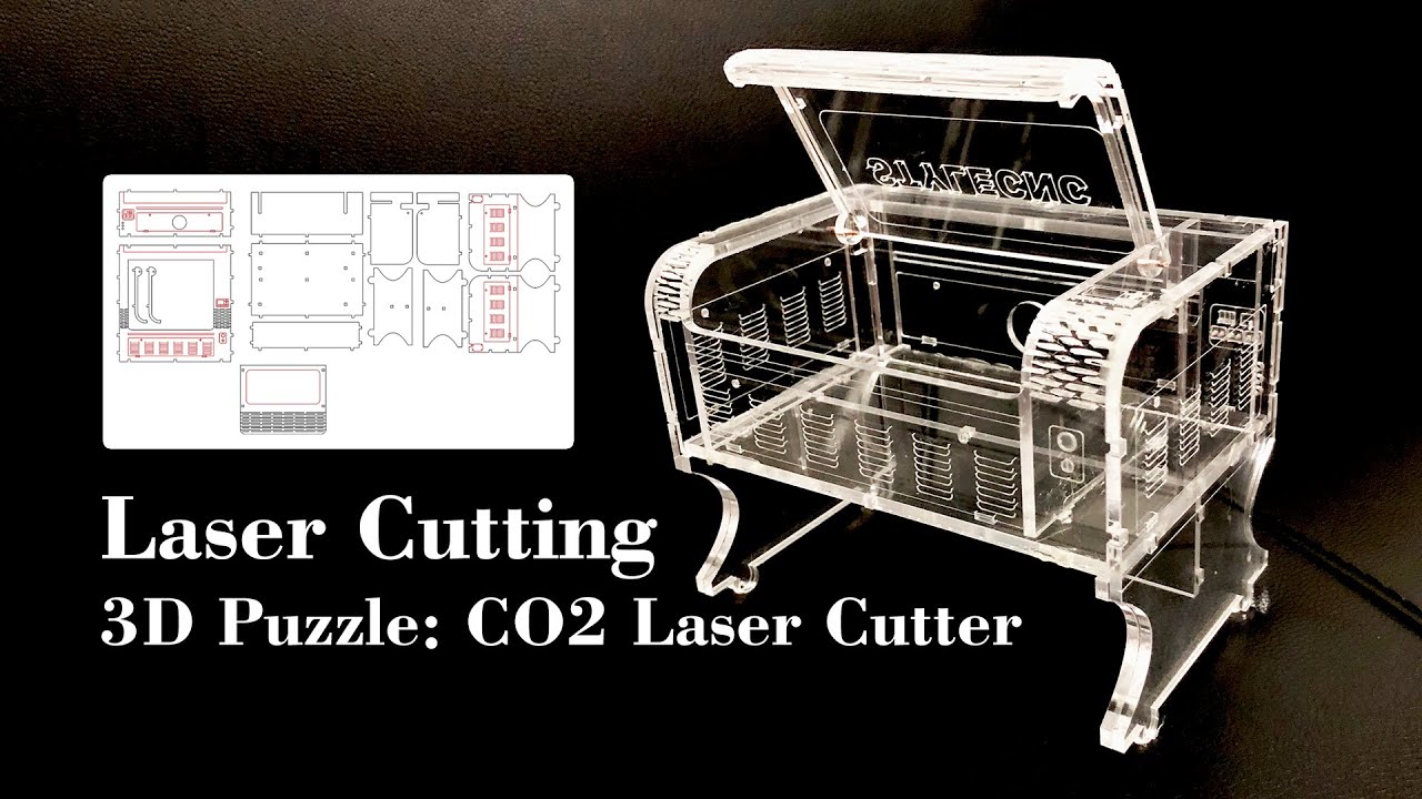 激光切割透明亞克力 3D 拼圖 CO2 激光切割機套件 激光切割透明亞克力 3D 拼圖 CO2 激光切割機套件